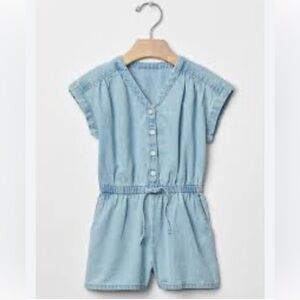 Gap V-Neck Denim Chambray Romper Size 5T